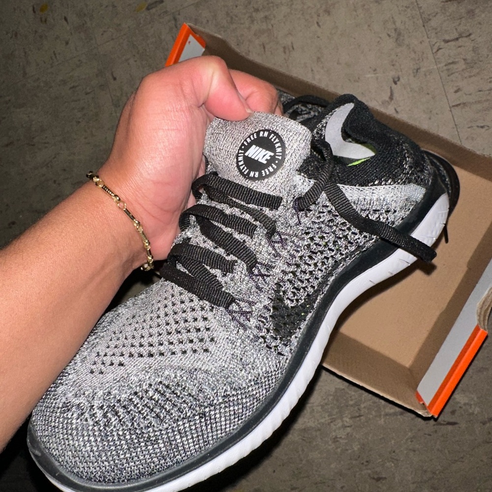 Nike Black and Gray Knit Sneakers